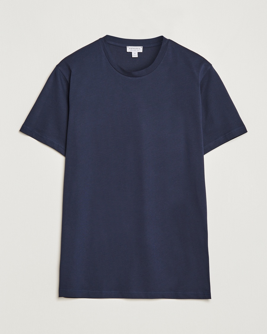 Sunspel Riviera Midweight T-Shirt Navy – Blu