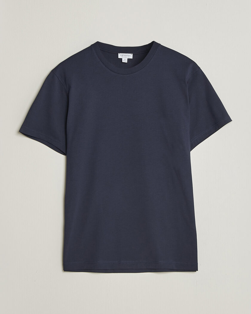 Sunspel Riviera Midweight T-Shirt Navy – Blu
