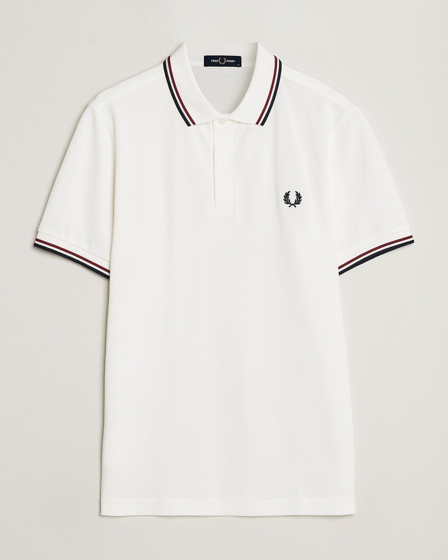 Fred Perry Twin Tipped Polo Shirt Snow White – Bianco