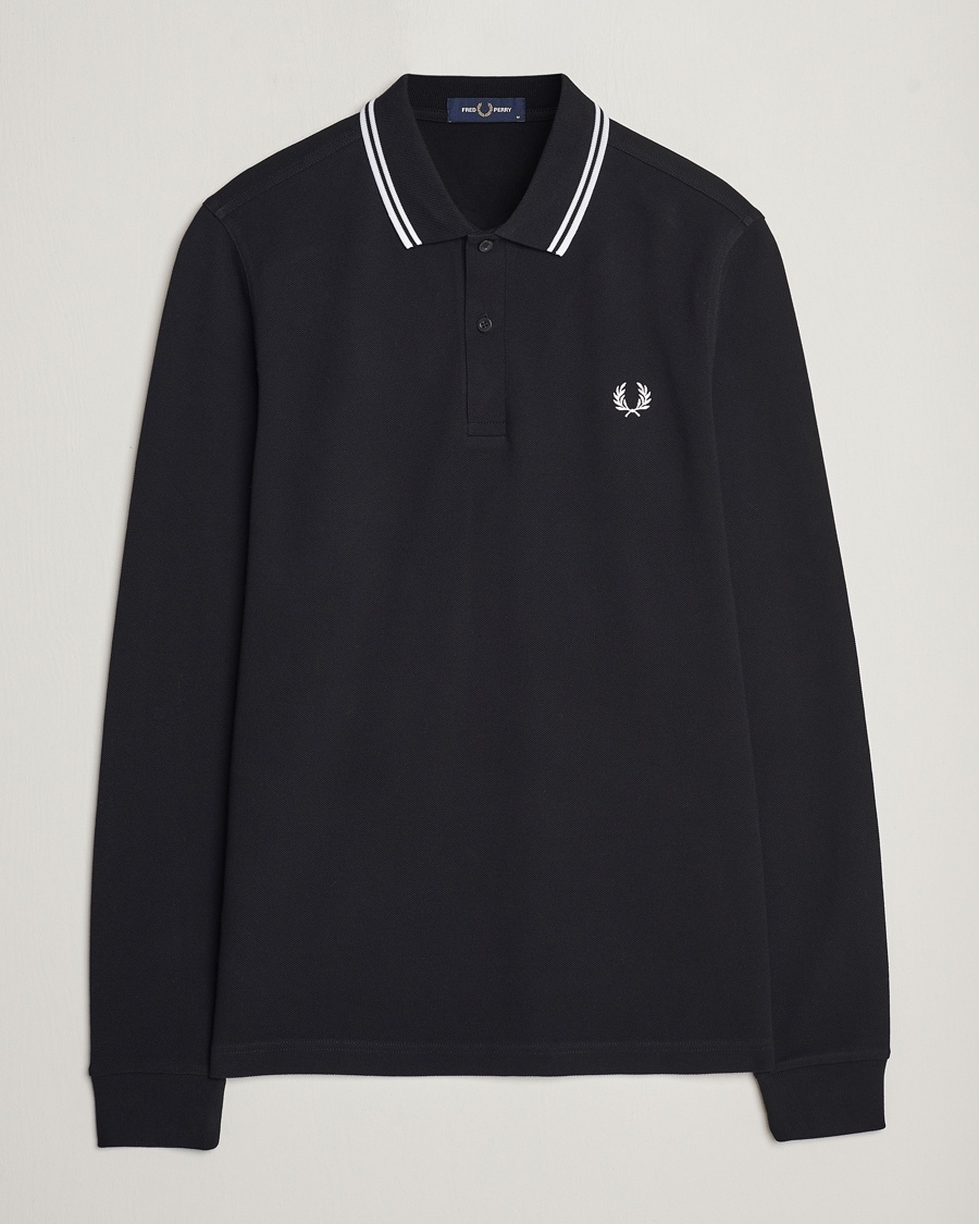 Fred Perry Long Sleeve Twin Tipped Shirt Black – Nero