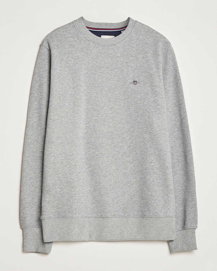 Gant Original Crew Neck Sweatshirt Grey Melange – Grigio