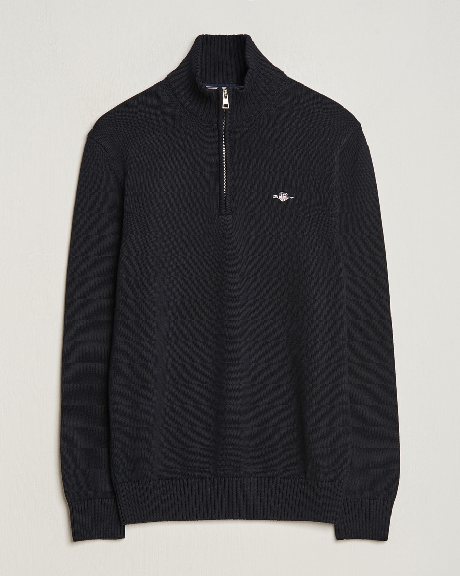 Gant Cotton Half Zip Black – Nero