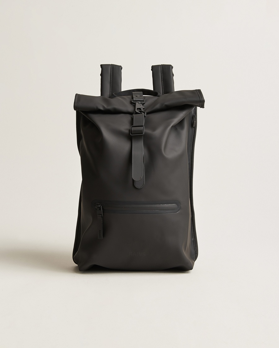 RAINS Rolltop Rucksack Black – Nero