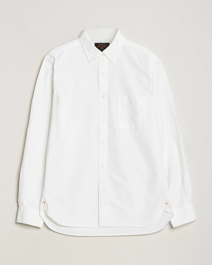 BEAMS PLUS Oxford Button Down Shirt White – Bianco