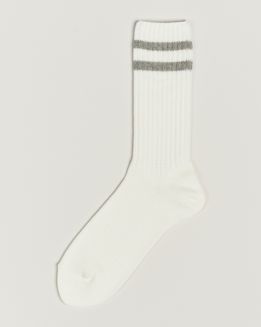 BEAMS PLUS BEAMS PLUSSchool Boy SocksWhite/Grey – Bianco