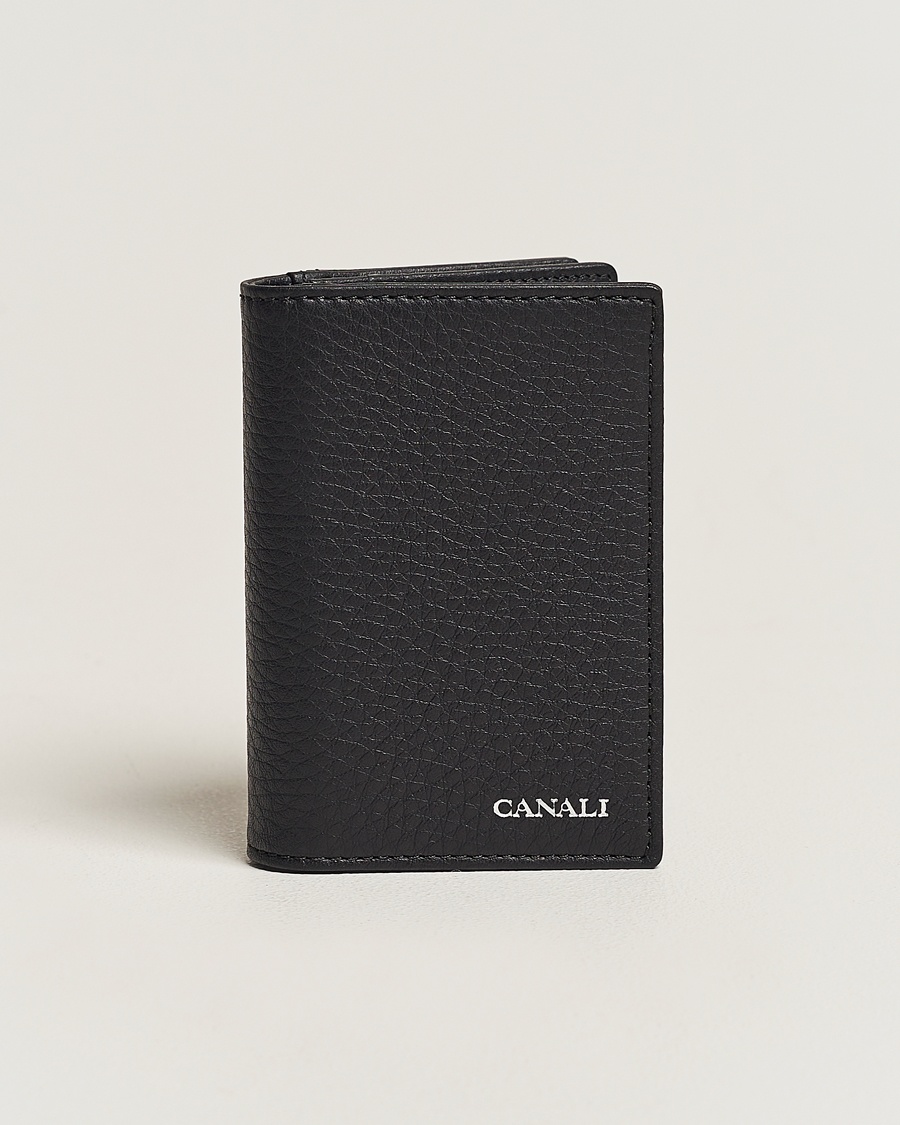 Canali Grain Leather Billfold Black – Nero