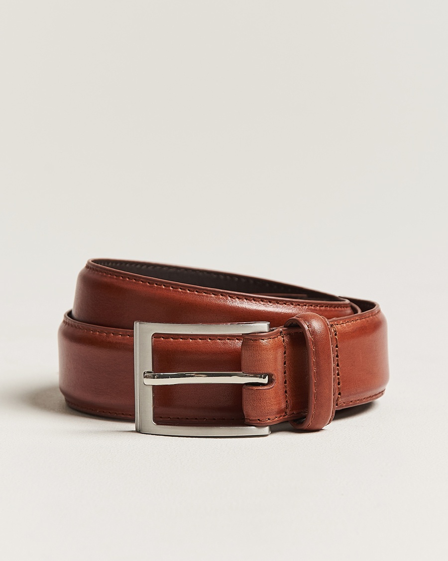 Loake Shoemakers Philip Leather Belt Mahogany – Marrone