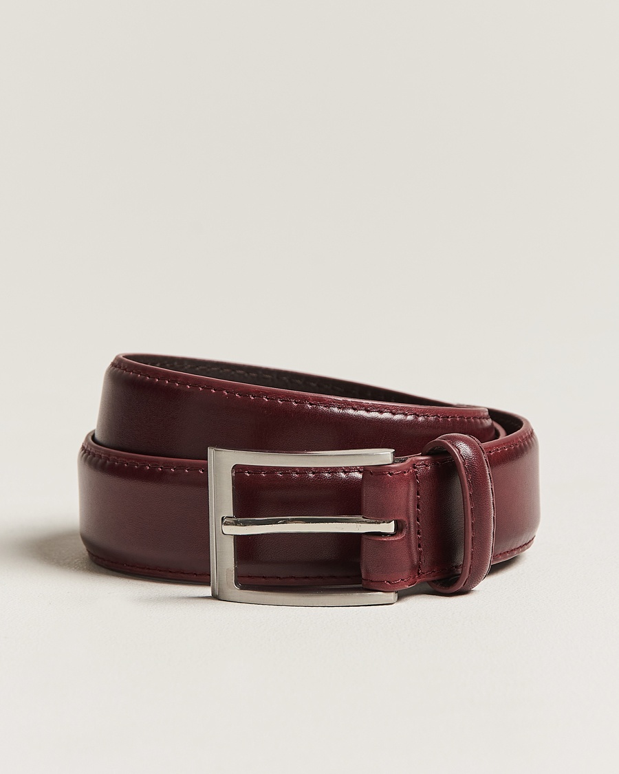 Loake Shoemakers Philip Leather Belt Burgundy – Rosso