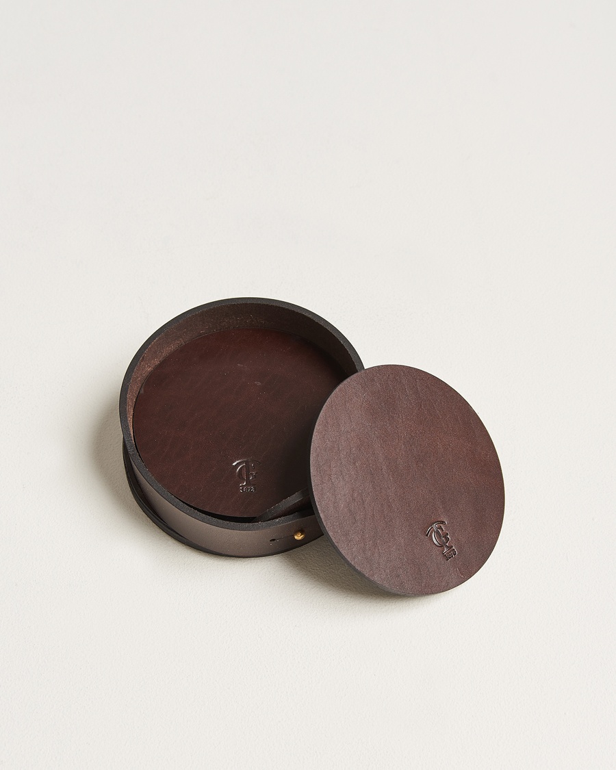 Tärnsjö Garveri Leather Coaster Set 006 Dark Brown – Marrone