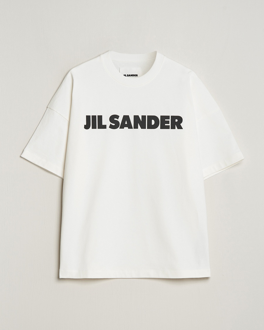 Jil Sander Round Collar Logo T-Shirt White – Bianco