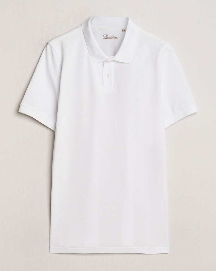 Stenströms Organic Cotton Piquet Polo Shirt White – Bianco