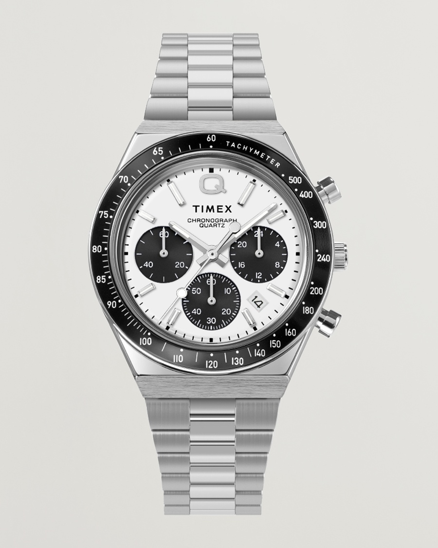Timex Q Chronograph 40mm White Dial – Bianco