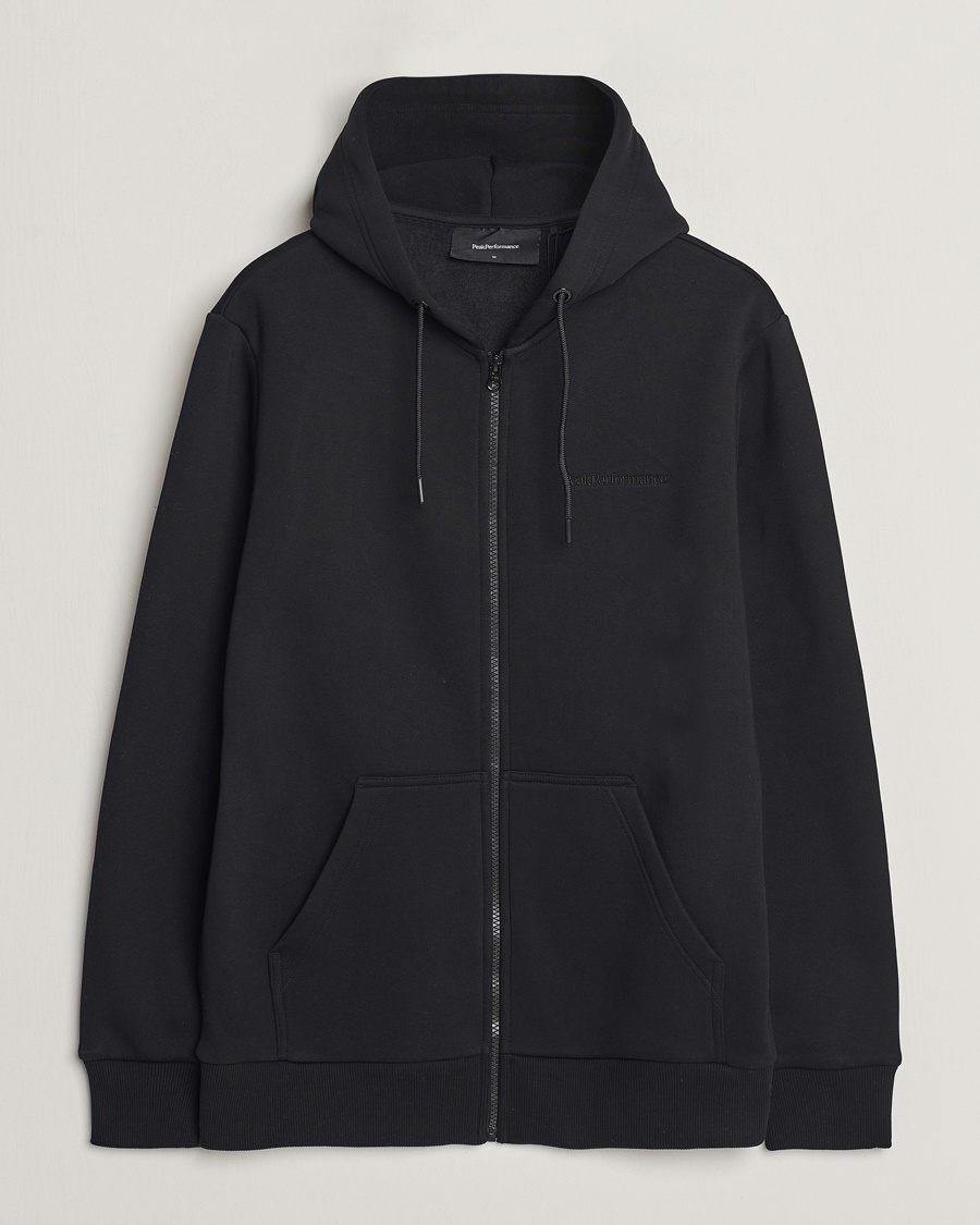 Peak Performance Original Full Zip Hoodie Black – Nero