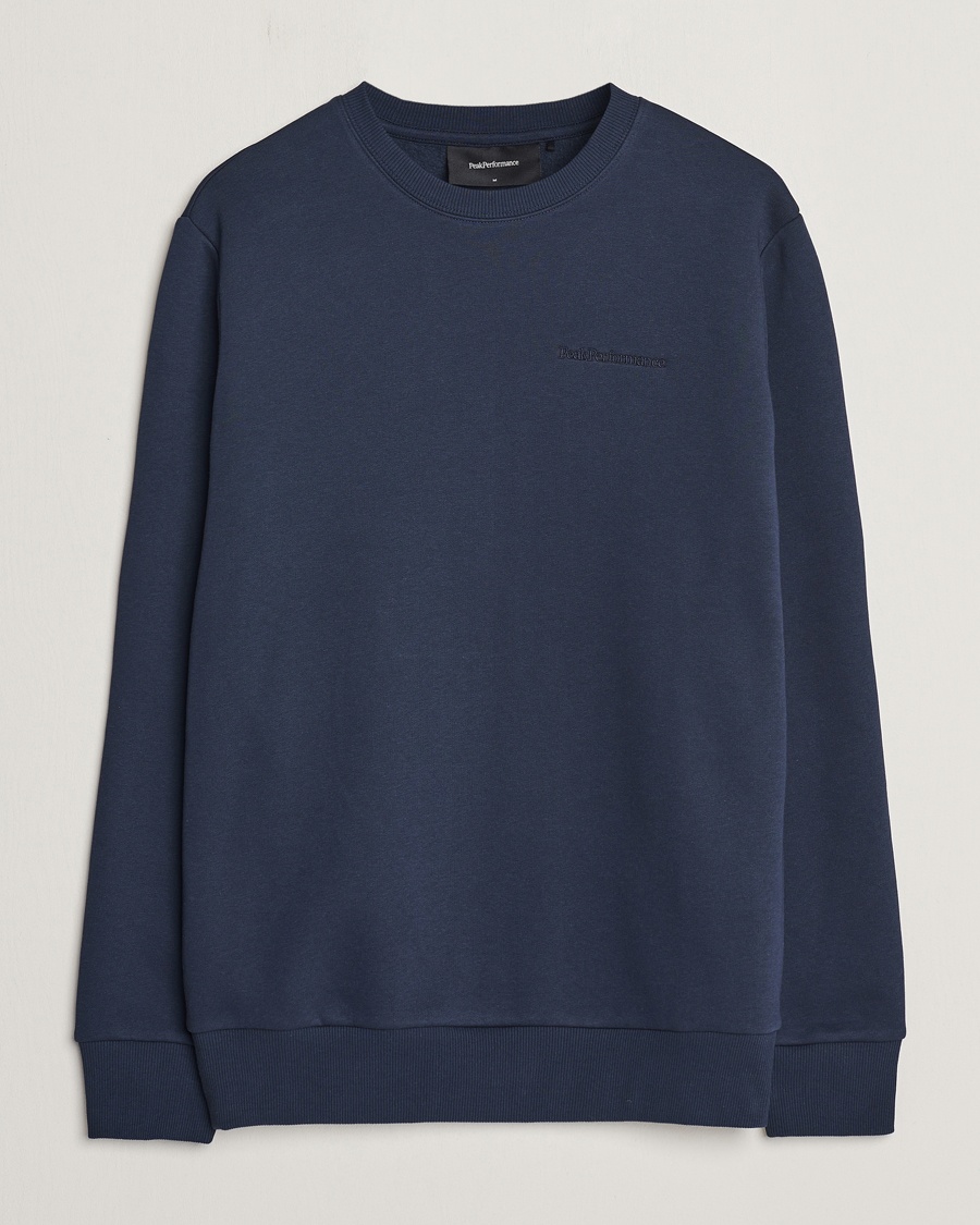 Peak Performance Original Logo Crew Neck Sweatshirt Blue Shadow – Blu