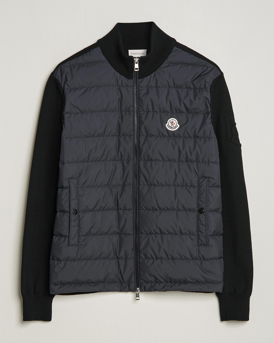 Moncler Hybrid Zip Cardigan Black – Nero