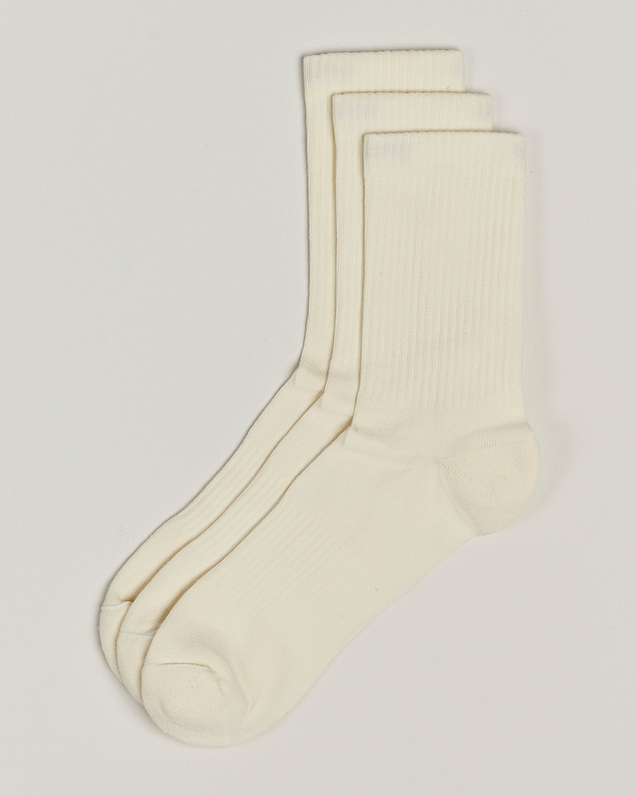 Sweyd 3-Pack Crew Cotton Socks White – Bianco
