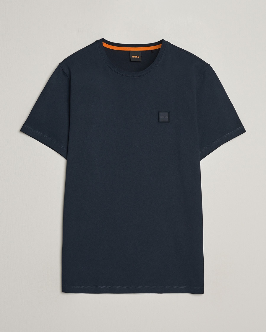 BOSS ORANGE Tales Logo Crew Neck T-Shirt Dark Blue – Blu