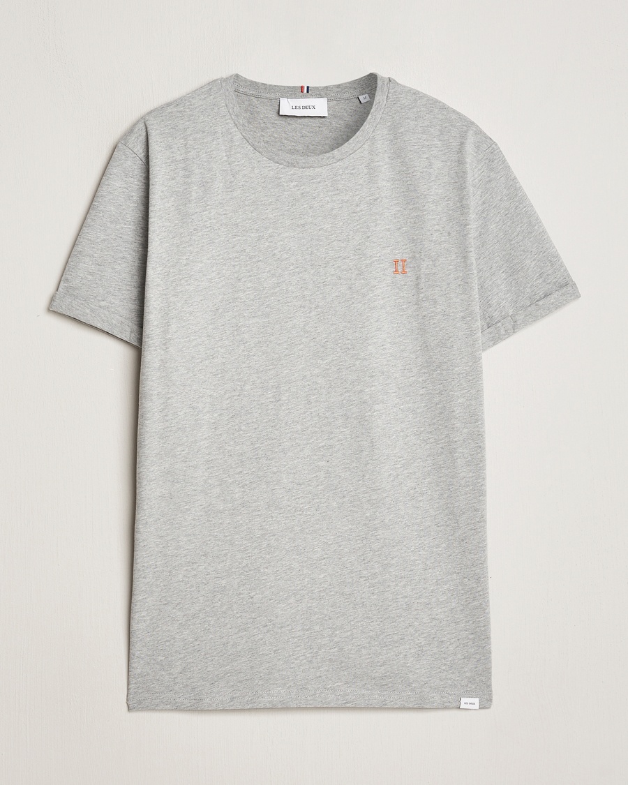 Les Deux Nørregaard Cotton T-Shirt Grey Melange – Grigio
