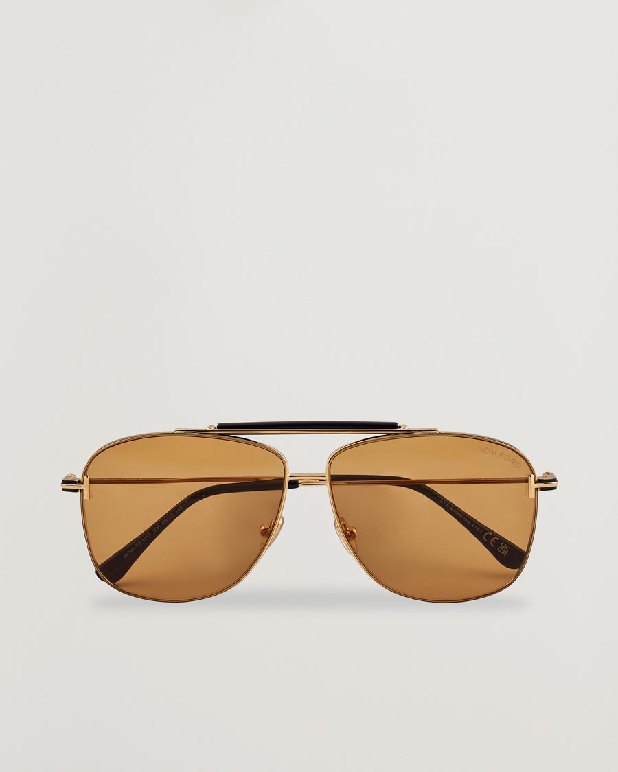 Tom Ford Jaden FT1017 Metal Sunglasses Gold/Brown – Oro