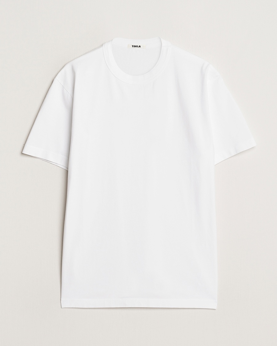 Tekla Organic Cotton Sleeping T-Shirt White – Bianco