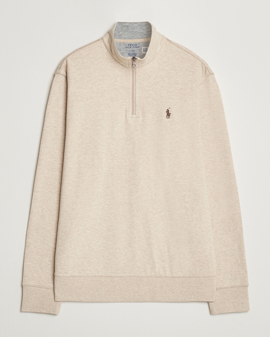 Polo Ralph Lauren Tech Double Knit Half Zip Expedition Dune Heather – Beige