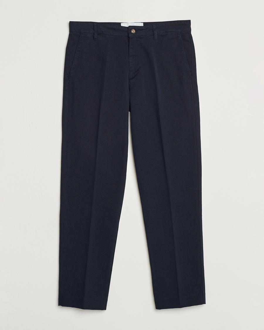 A Day's March Miller Cotton/Lyocell Trousers Navy – Blu