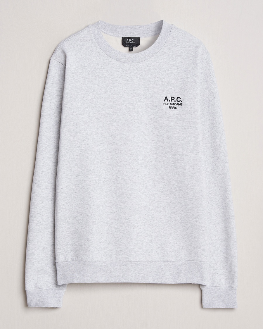 A.P.C. Rue Madame Sweatshirt Heather Grey/Black – Grigio