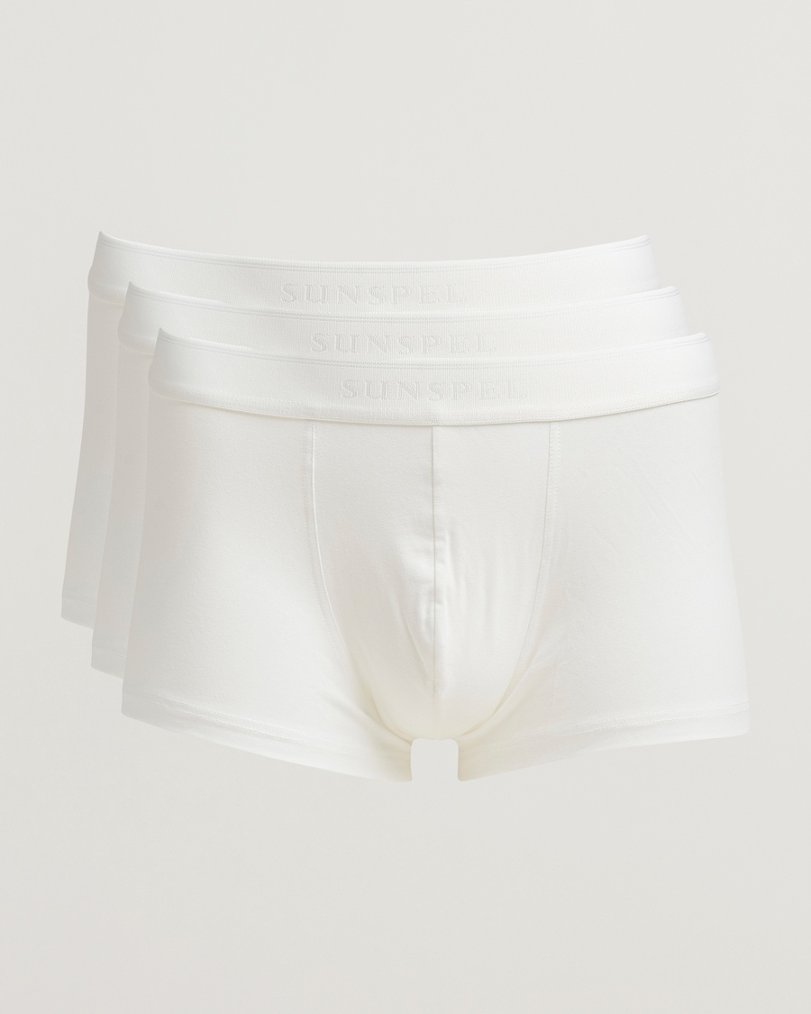 Sunspel 3-Pack Cotton Stretch Trunk White – Bianco