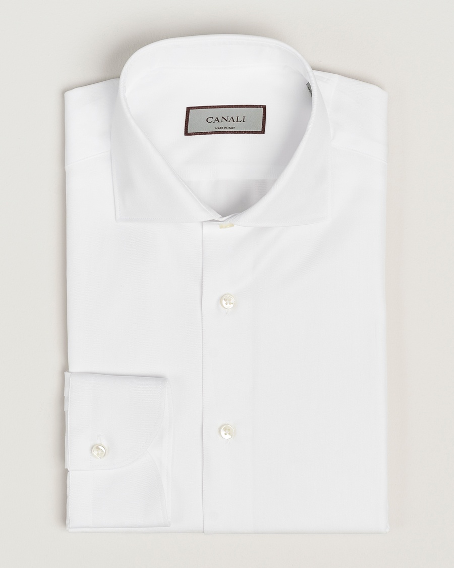 Canali Slim Fit Cotton Shirt White – Bianco