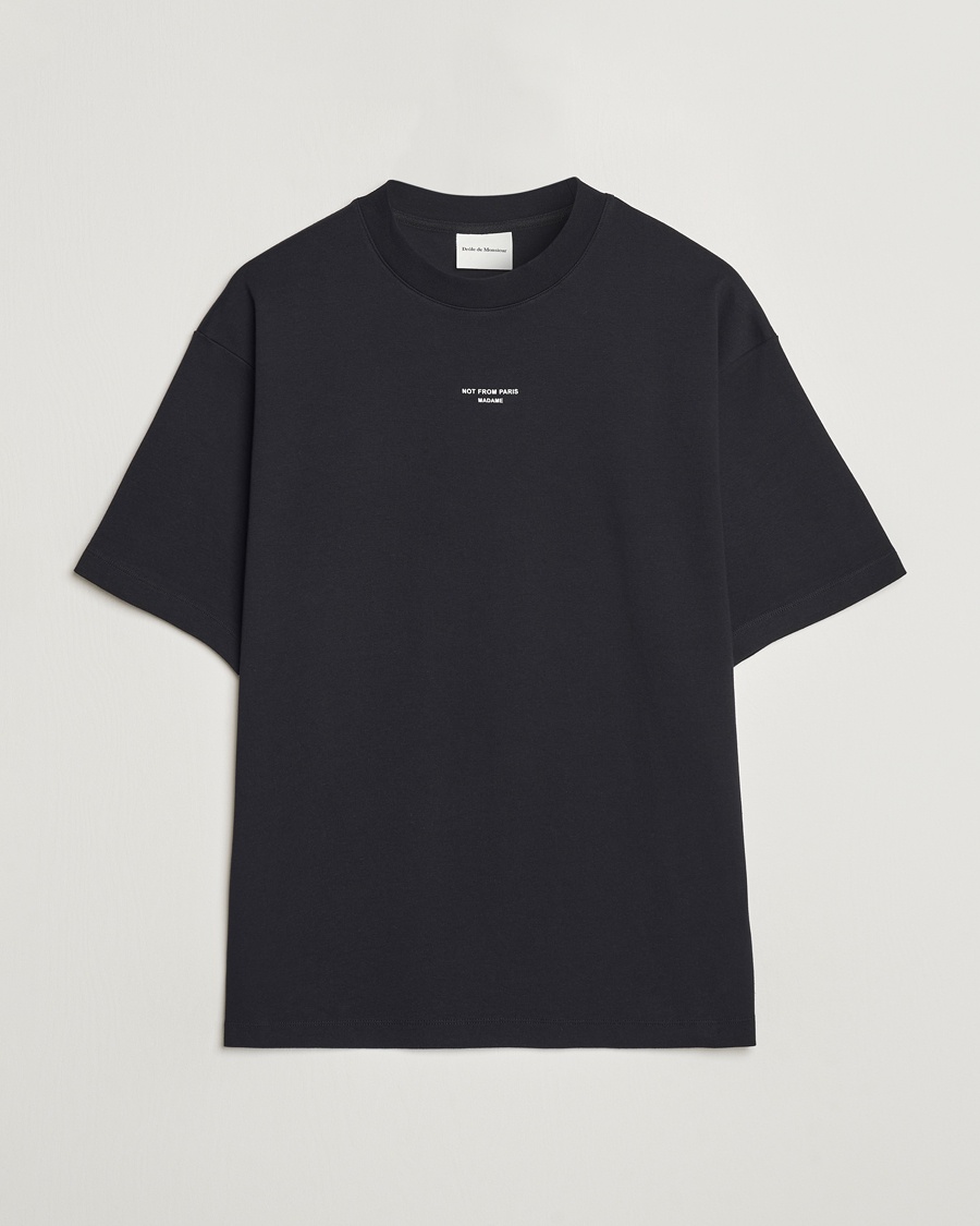 Drôle de Monsieur Classic Slogan T-Shirt Black – Nero