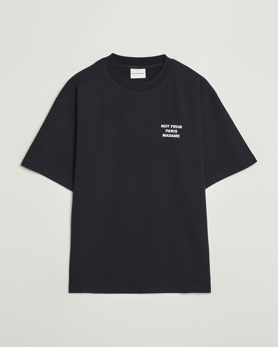 Drôle de Monsieur Slogan T-Shirt Black – Nero