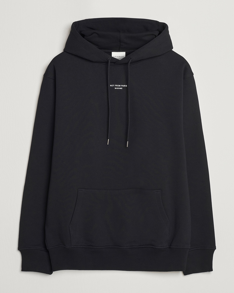 Drôle de Monsieur Classic Slogan Hoodie Black – Nero