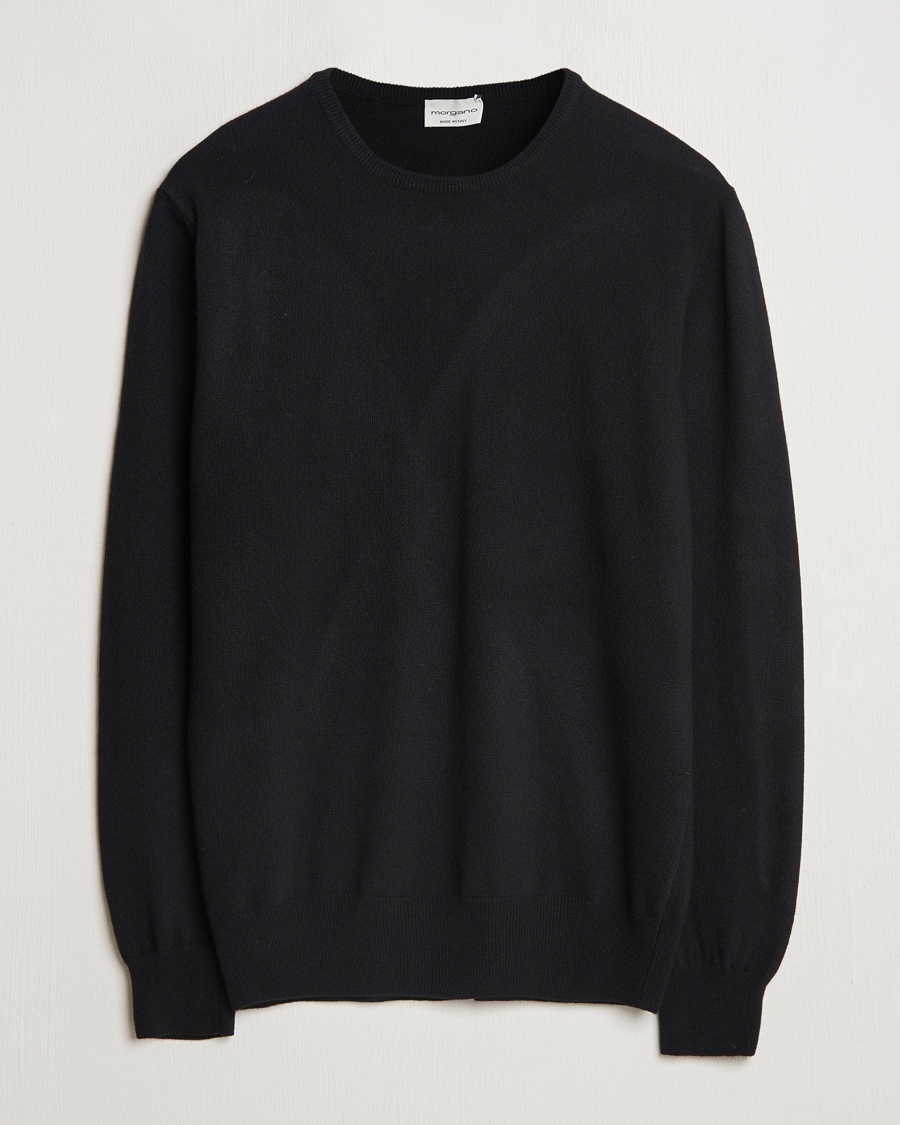 Morgano Wool/Cashmere Crewneck Black – Nero