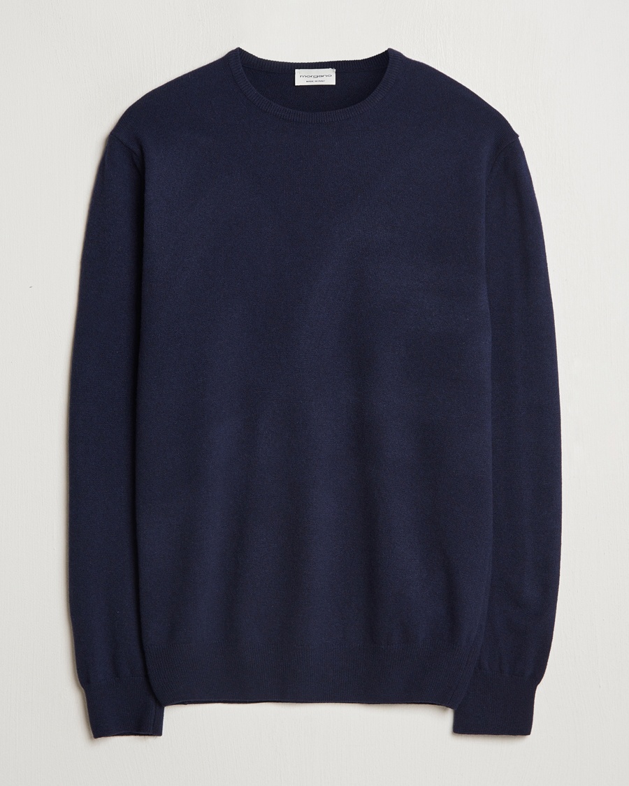 Morgano Wool/Cashmere Crewneck Navy – Blu