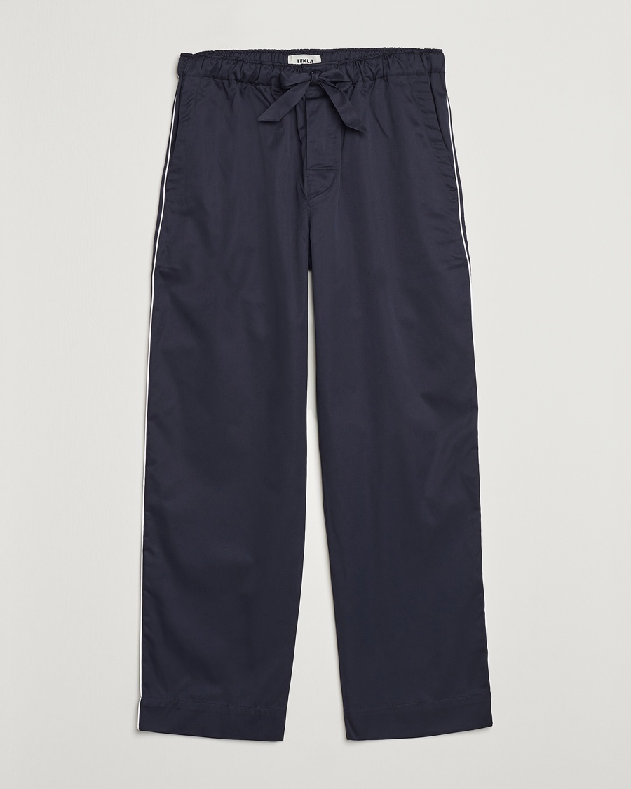 Tekla Sateen Pyjama Pants Chelsea Navy – Blu