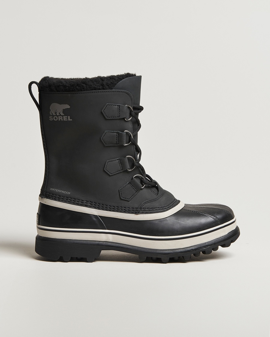 Sorel Caribou WP Felt Lined Leather Boots Black – Nero