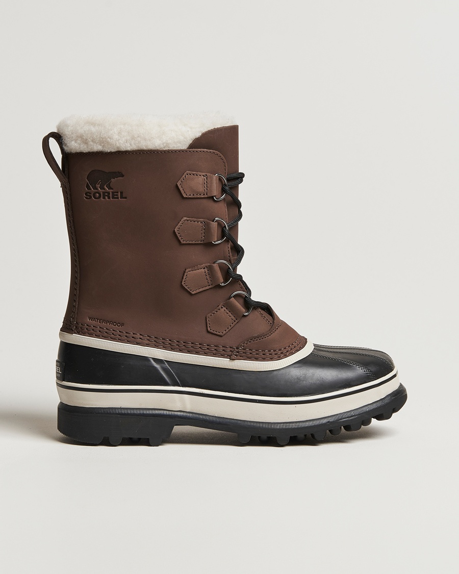 Sorel Caribou WP Felt Lined Leather Boots Bruno – Marrone