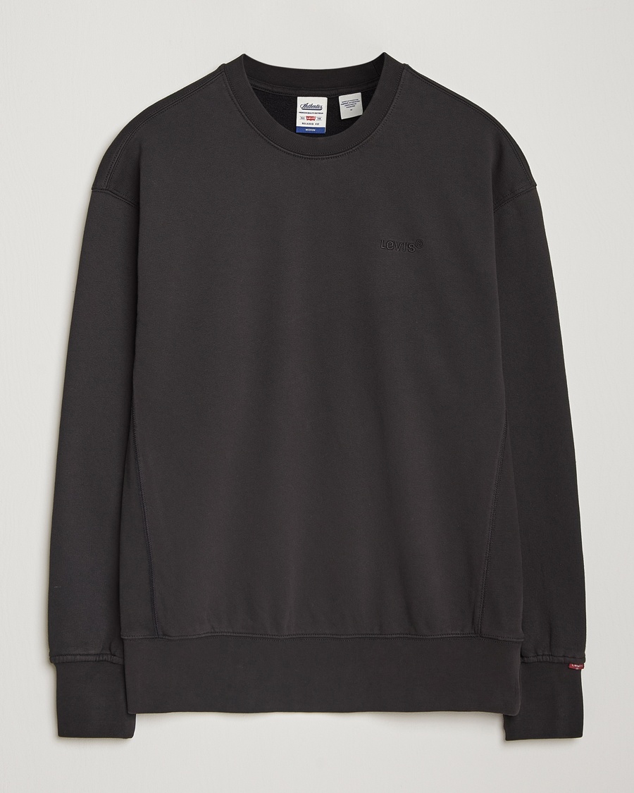 Levi's Garment Dyed Authentic Crew Neck Sweatshirt Black – Nero