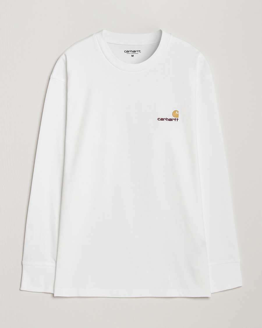 Carhartt WIP American Script Long Sleeve T-Shirt White – Bianco