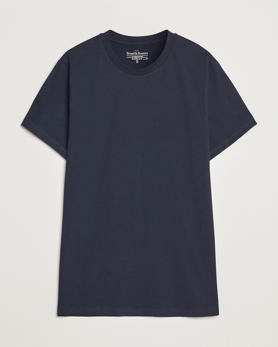 Bread & Boxers Crew Neck Regular T-Shirt Dark Navy – Blu