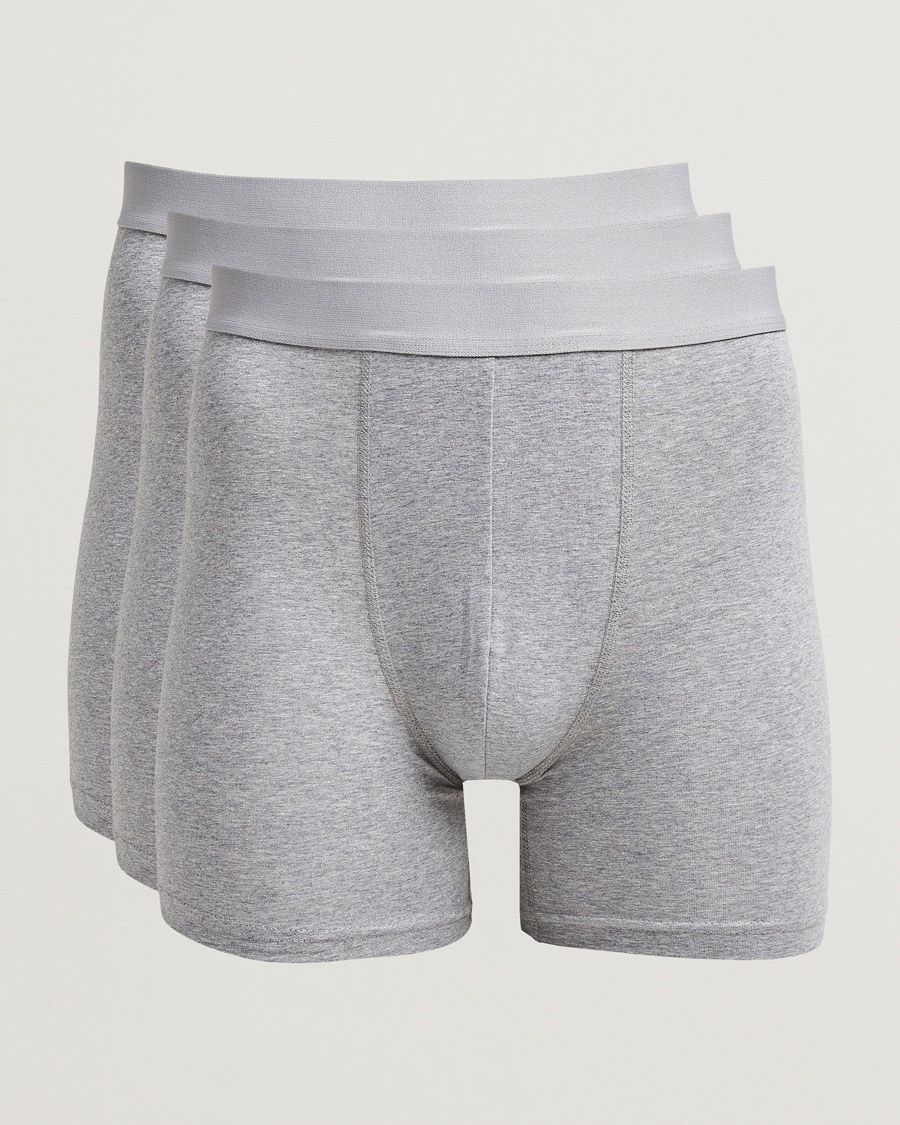 Bread & Boxers 3-Pack Long Boxer Brief Grey Melange – Grigio