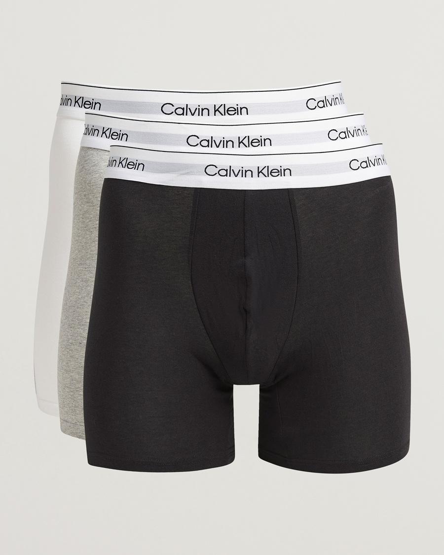 Calvin Klein 3-Pack Icon Cotton Stretch Boxer Brief Grey/Black/White – Bianco