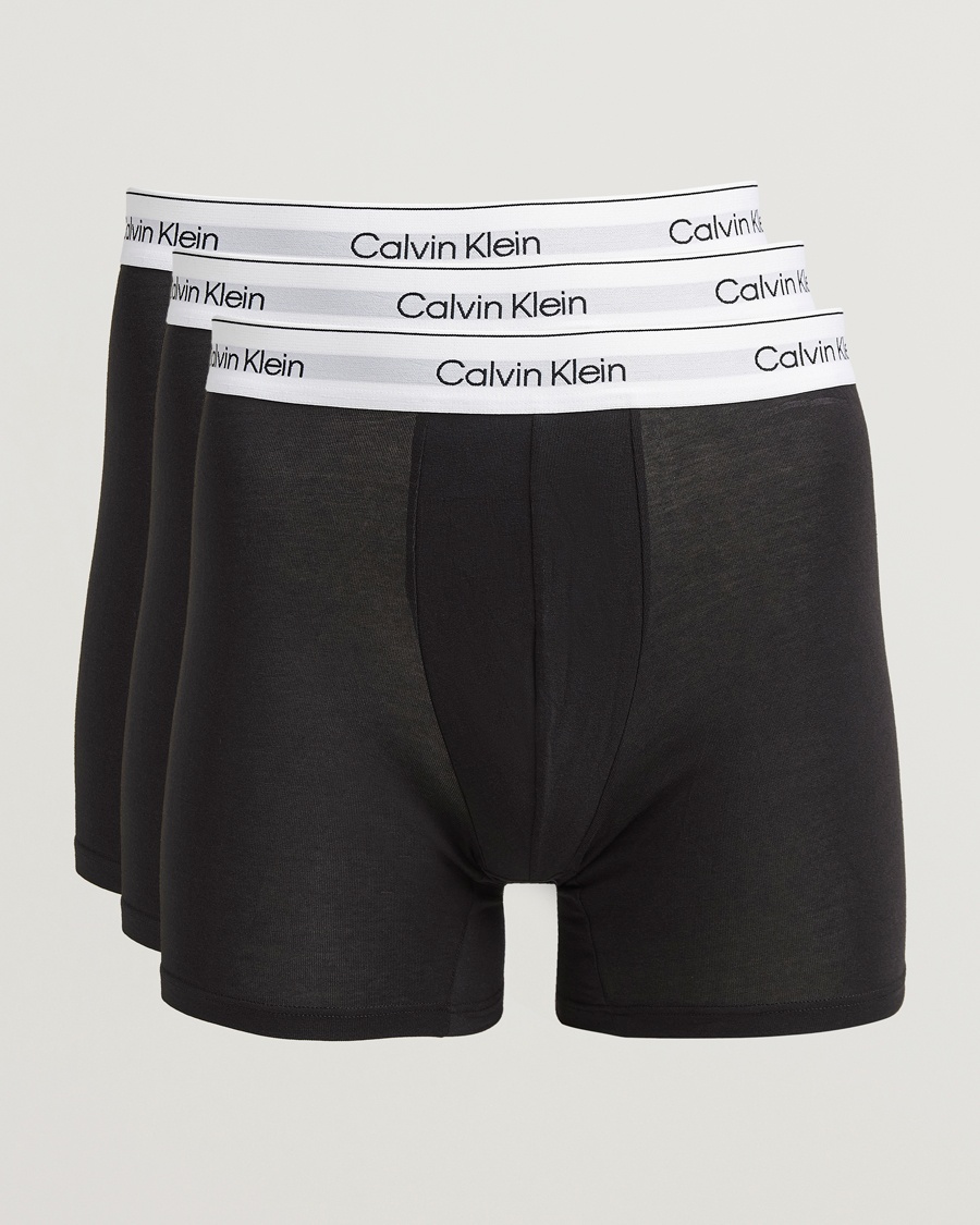 Calvin Klein 3-Pack Icon Cotton Stretch Boxer Brief Black – Nero