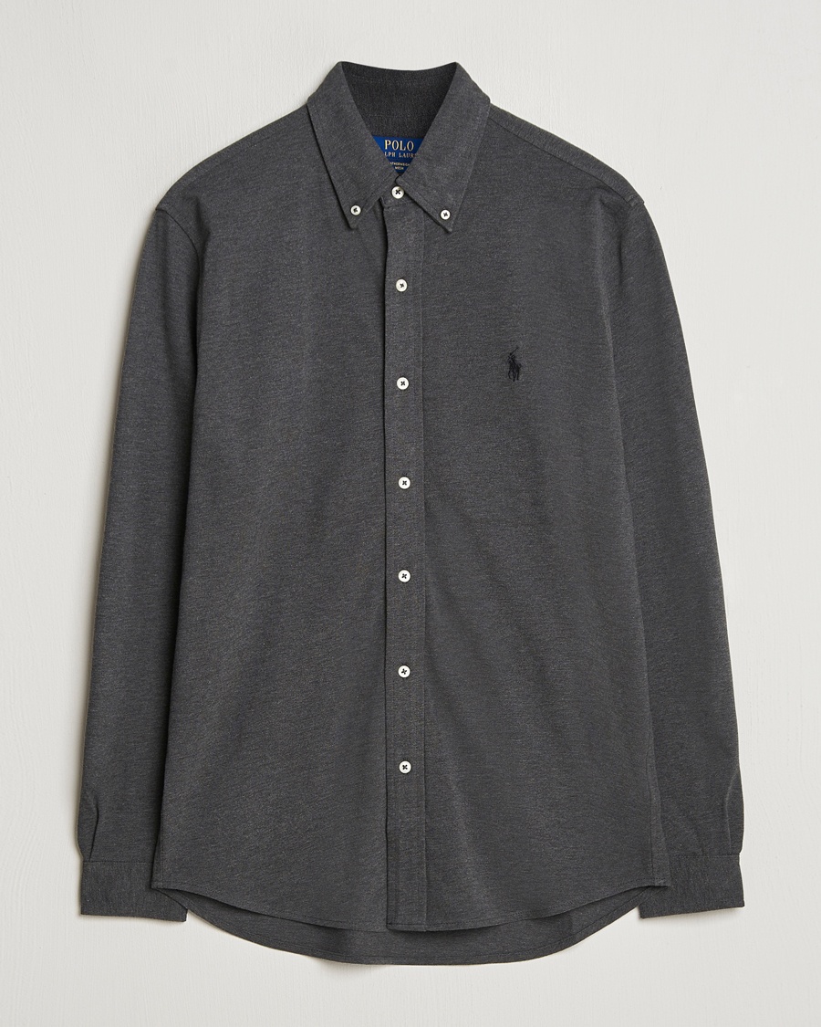 Polo Ralph Lauren Featherweight Mesh Shirt Windsor Heather – Grigio