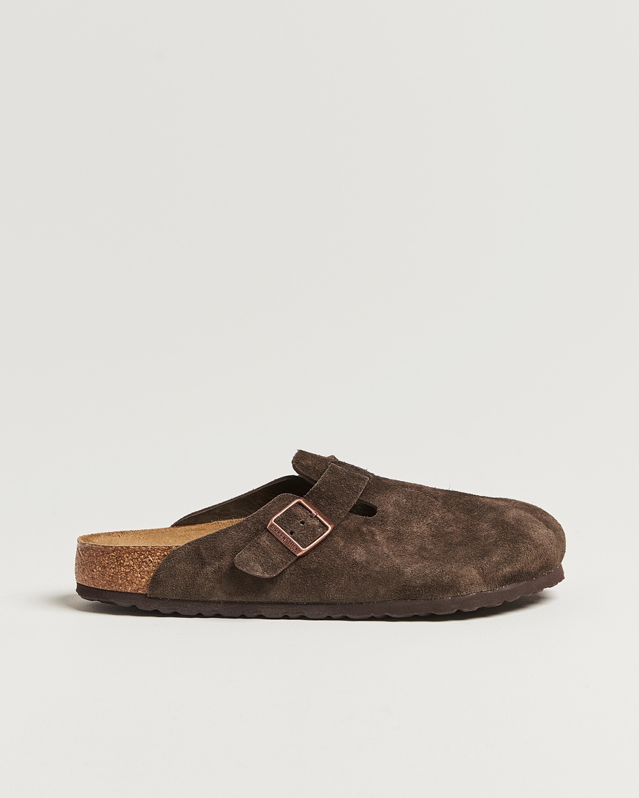 BIRKENSTOCK Boston Soft Footbed Mocca Suede – Beige
