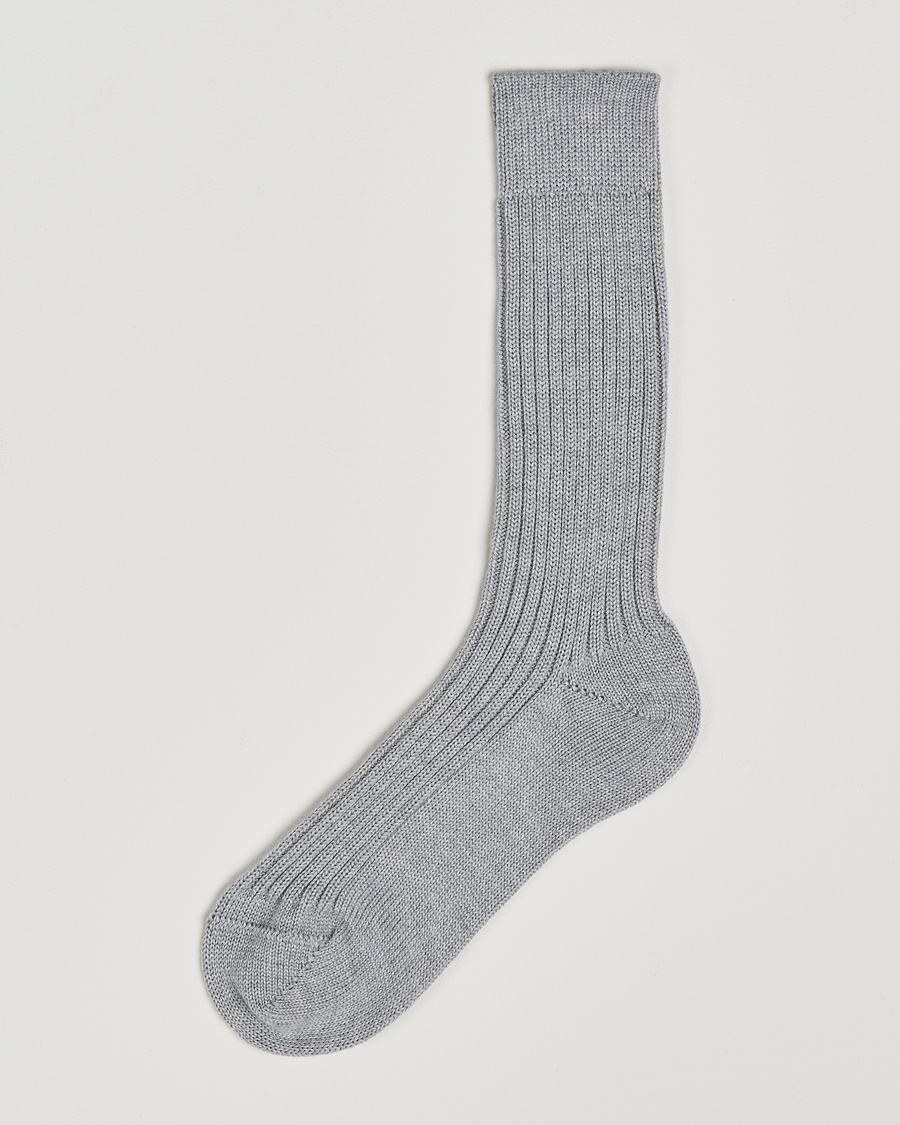 Bresciani Heavy Wool Socks Light Grey – Grigio
