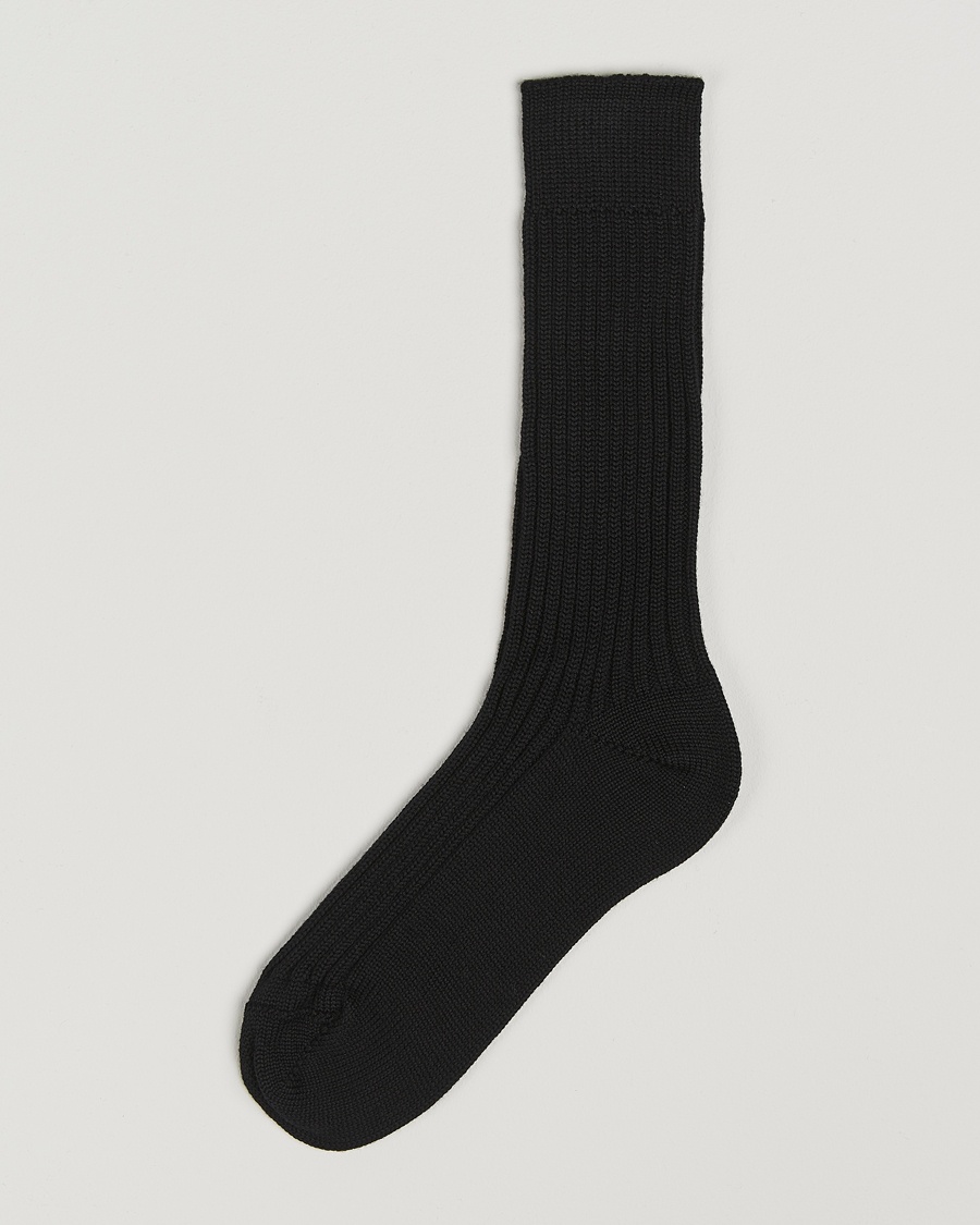 Bresciani Heavy Wool Socks Black – Nero