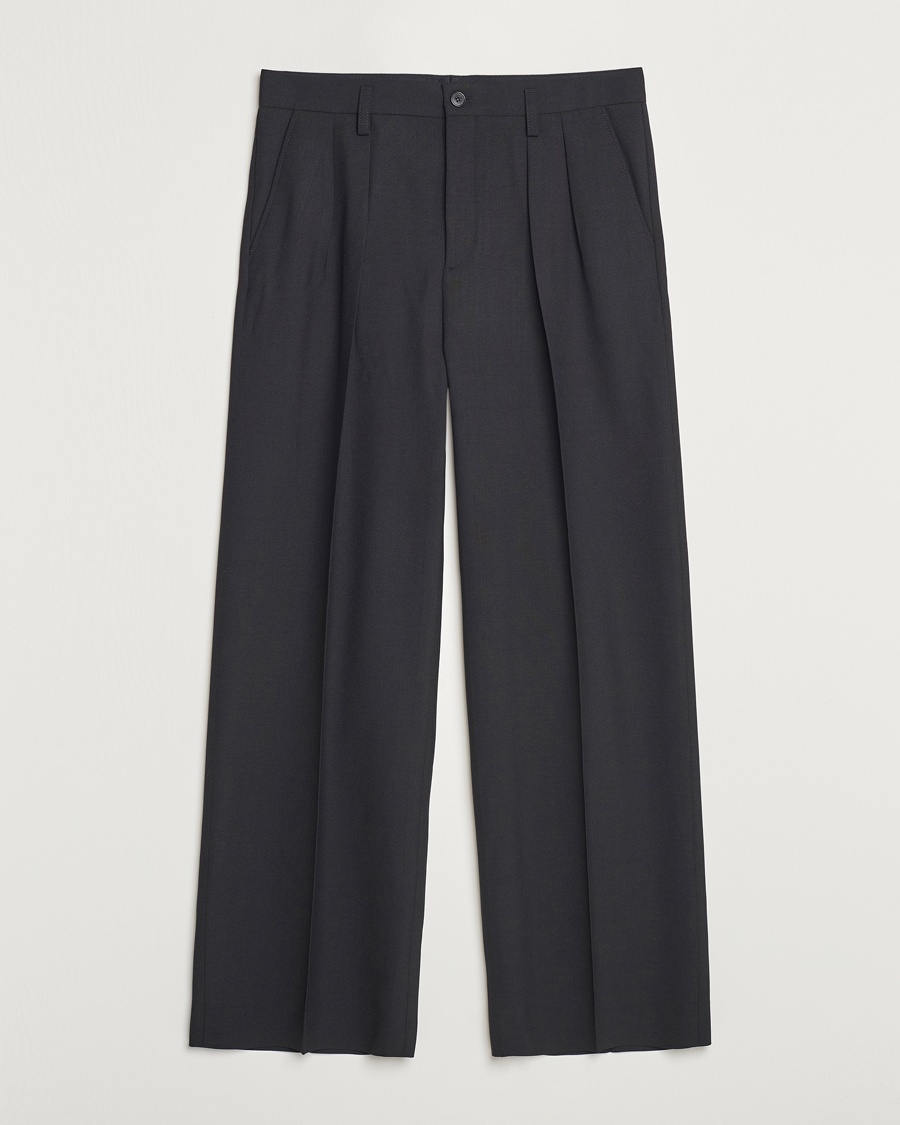 Filippa K Milo Wide Wool Trousers Black – Nero