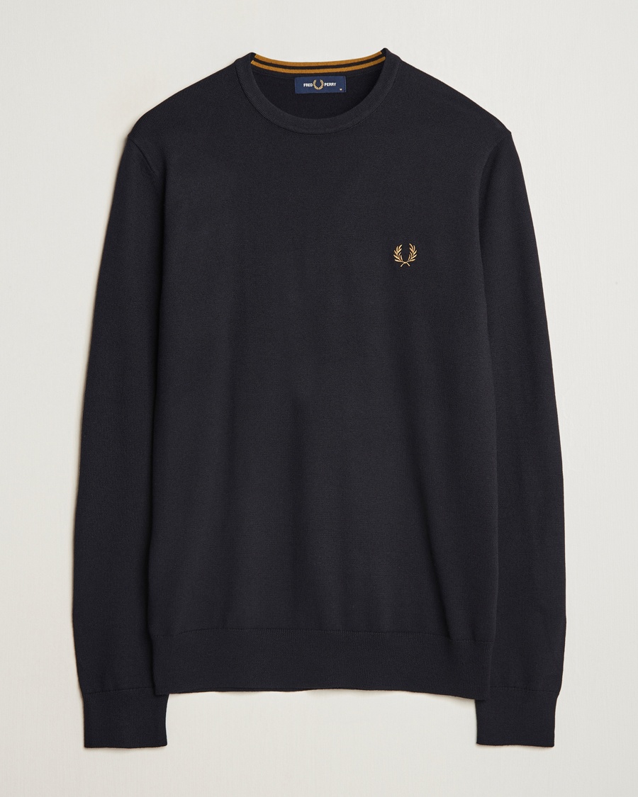 Fred Perry Classic Crew Neck Jumper Navy – Blu