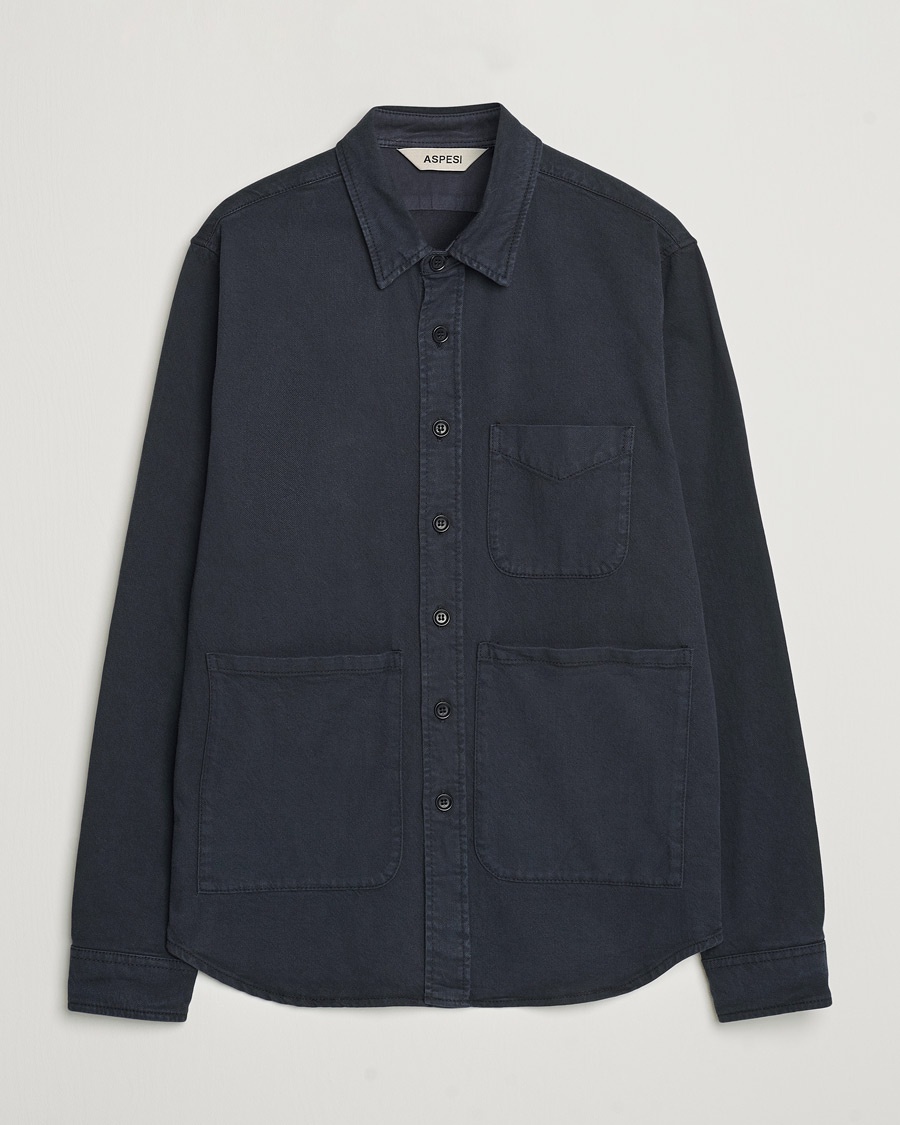 Aspesi Cotton Utility Shirt Navy – Blu